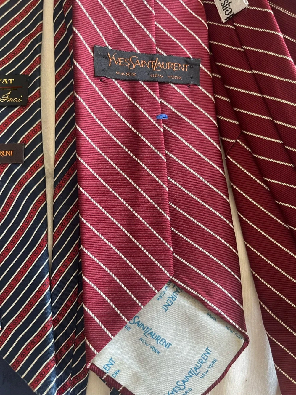 Yves Saint Laurent - collection of 5 Silk Ties